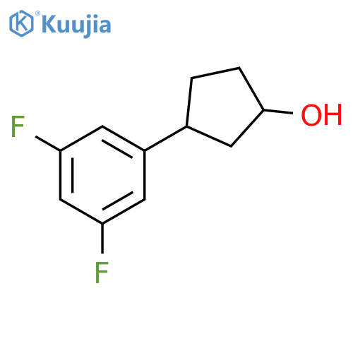3-(3,5-difluorophenyl)cyclopentan-1-ol structure