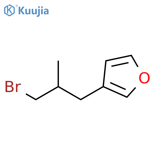 Furan, 3-(3-bromo-2-methylpropyl)- structure