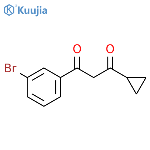1-(3-bromophenyl)-3-cyclopropylpropane-1,3-dione structure