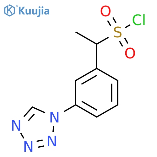 1-3-(1H-1,2,3,4-tetrazol-1-yl)phenylethane-1-sulfonyl chloride structure