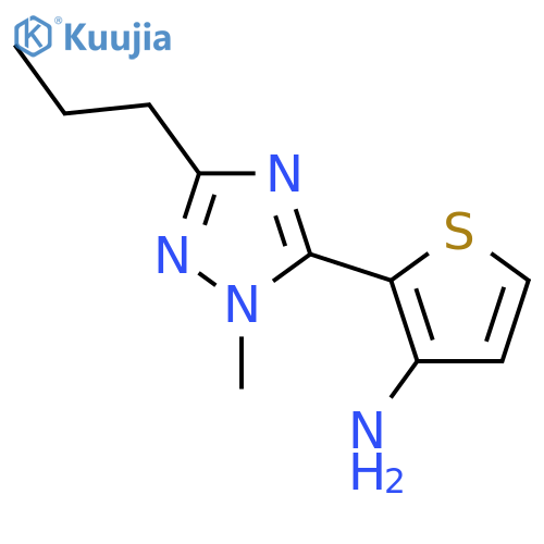 2-(1-methyl-3-propyl-1H-1,2,4-triazol-5-yl)thiophen-3-amine structure