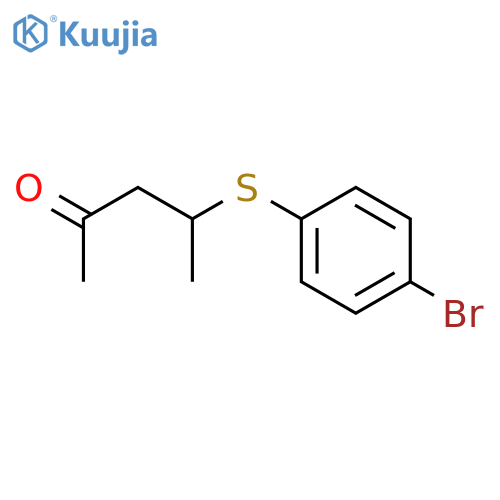 2-Pentanone, 4-[(4-bromophenyl)thio]- structure