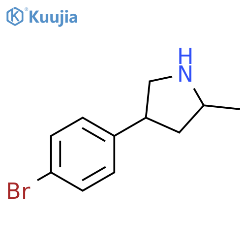 4-(4-bromophenyl)-2-methylpyrrolidine, Mixture of diastereomers structure