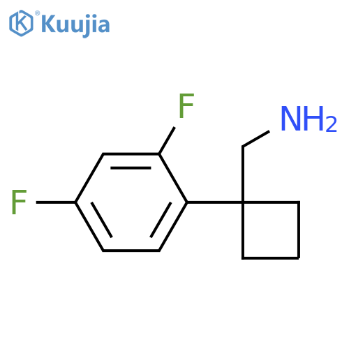 1-(2,4-difluorophenyl)cyclobutylmethanamine structure