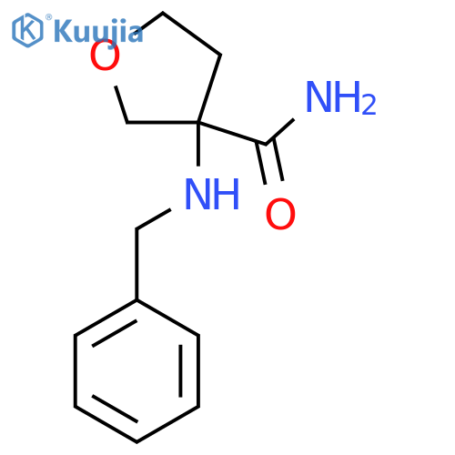 3-(benzylamino)oxolane-3-carboxamide structure
