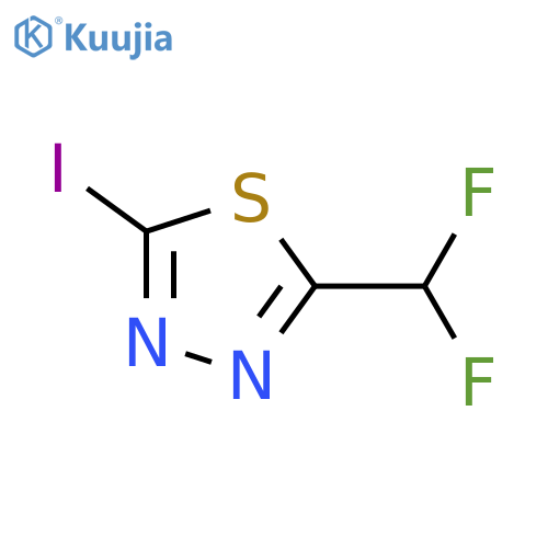 2-(difluoromethyl)-5-iodo-1,3,4-thiadiazole structure