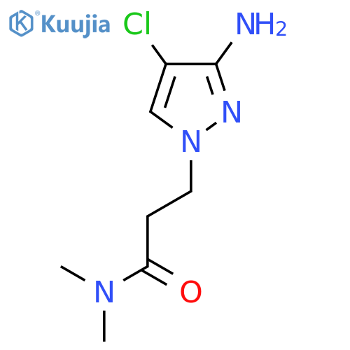 3-(3-amino-4-chloro-1H-pyrazol-1-yl)-N,N-dimethylpropanamide structure