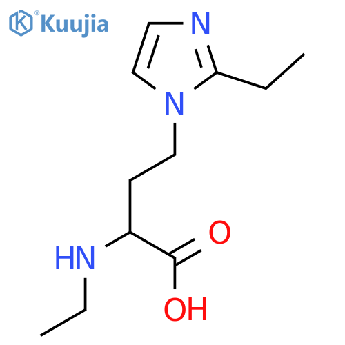 4-(2-ethyl-1H-imidazol-1-yl)-2-(ethylamino)butanoic acid structure