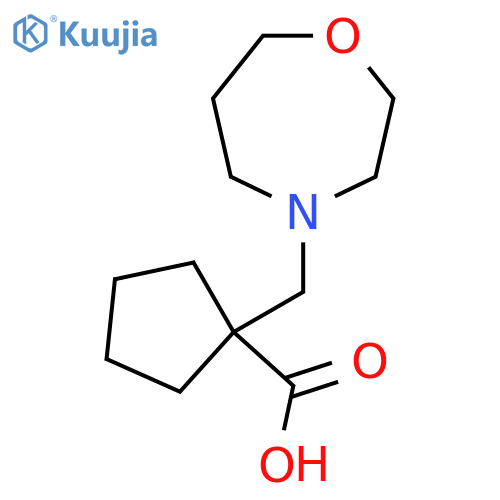 1-((1,4-Oxazepan-4-yl)methyl)cyclopentane-1-carboxylic acid structure