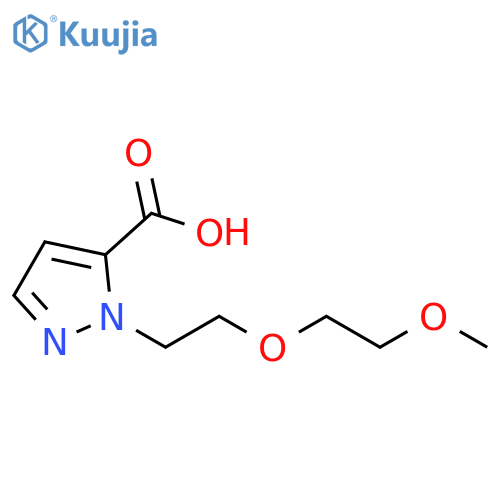 1-2-(2-methoxyethoxy)ethyl-1H-pyrazole-5-carboxylic acid structure