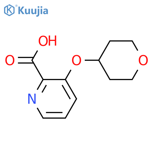 3-(Oxan-4-yloxy)pyridine-2-carboxylic acid structure