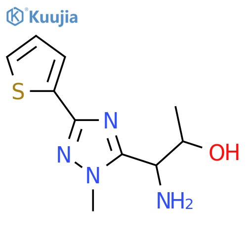 1-amino-1-1-methyl-3-(thiophen-2-yl)-1H-1,2,4-triazol-5-ylpropan-2-ol structure