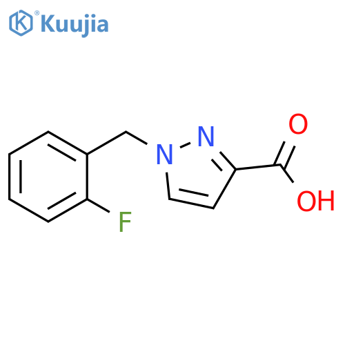 1H-Pyrazole-3-carboxylic acid, 1-[(2-fluorophenyl)methyl]- structure