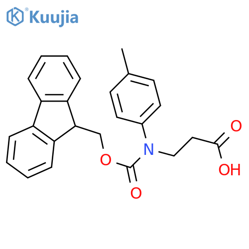 3-({(9H-fluoren-9-yl)methoxycarbonyl}(4-methylphenyl)amino)propanoic acid structure