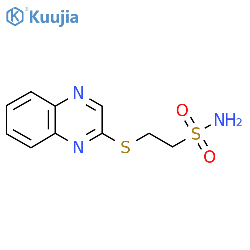 2-(quinoxalin-2-ylsulfanyl)ethane-1-sulfonamide structure