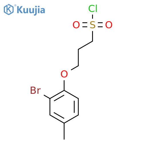 3-(2-bromo-4-methylphenoxy)propane-1-sulfonyl chloride structure
