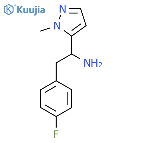 2-(4-fluorophenyl)-1-(1-methyl-1H-pyrazol-5-yl)ethan-1-amine structure
