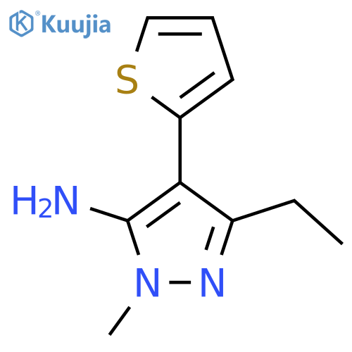 3-Ethyl-1-methyl-4-(thiophen-2-yl)-1h-pyrazol-5-amine structure