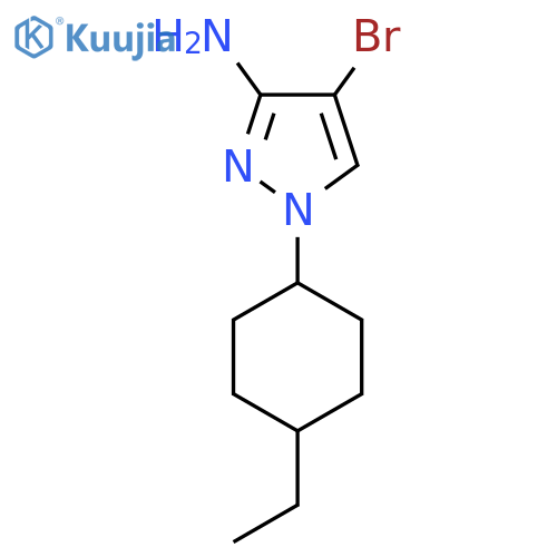 4-bromo-1-(4-ethylcyclohexyl)-1H-pyrazol-3-amine structure