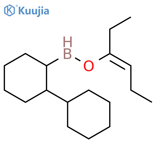 Borinic acid, dicyclohexyl-, (1Z)-1-ethyl-1-butenyl ester structure