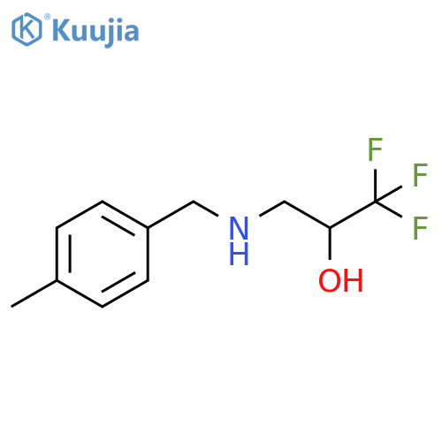 1,1,1-trifluoro-3-{(4-methylphenyl)methylamino}propan-2-ol structure