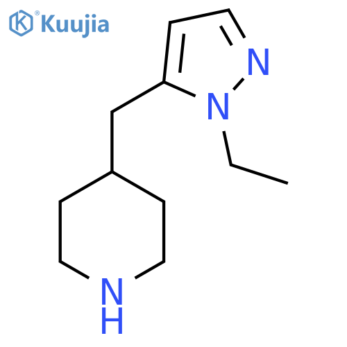 4-(1-ethyl-1H-pyrazol-5-yl)methylpiperidine structure