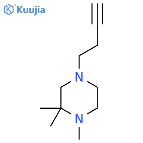 4-(but-3-yn-1-yl)-1,2,2-trimethylpiperazine structure