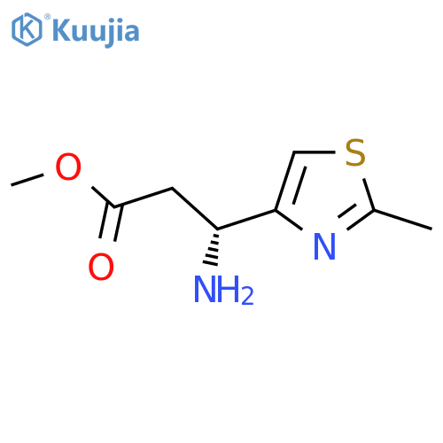 methyl (3R)-3-amino-3-(2-methyl-1,3-thiazol-4-yl)propanoate structure