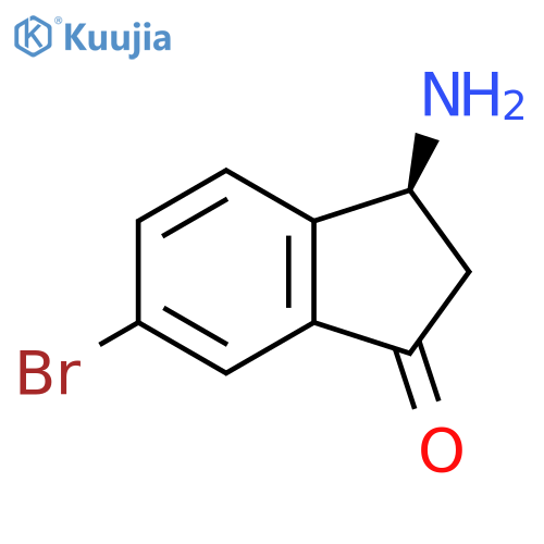 (3S)-3-amino-6-bromo-2,3-dihydro-1H-inden-1-one structure