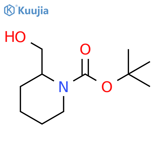 tert-butyl (2R)-2-(hydroxymethyl)piperidine-1-carboxylate structure