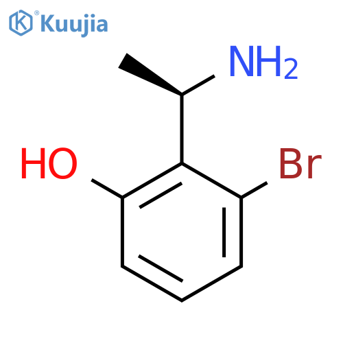 2-(1R)-1-aminoethyl-3-bromophenol structure