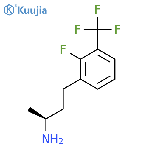 (2S)-4-2-fluoro-3-(trifluoromethyl)phenylbutan-2-amine structure