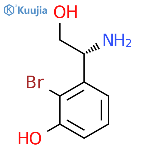 3-(1R)-1-amino-2-hydroxyethyl-2-bromophenol structure