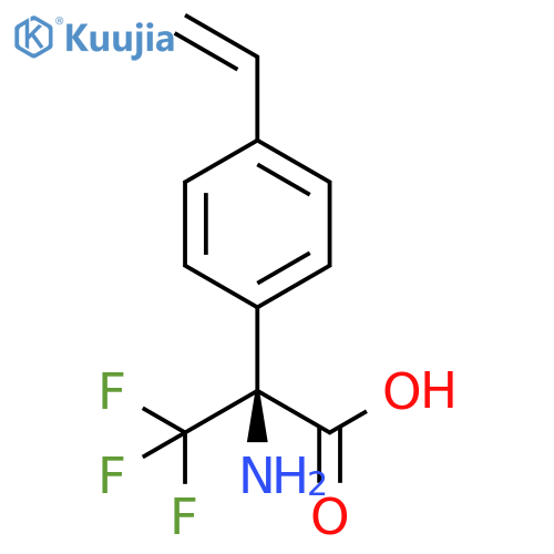 Benzeneacetic acid, a-amino-4-ethenyl-a-(trifluoromethyl)-, (aS)- structure