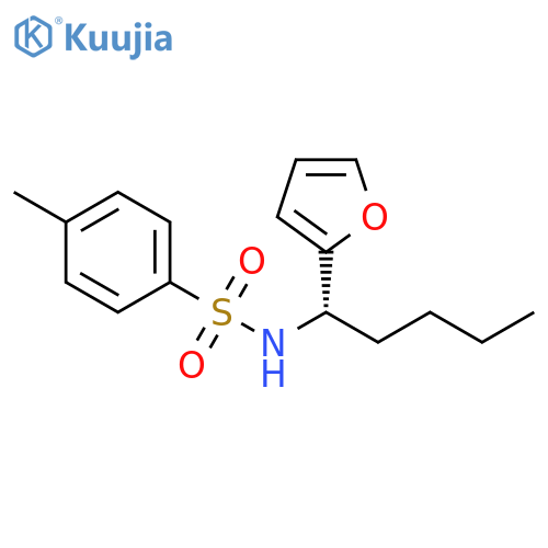 Benzenesulfonamide, N-[(1S)-1-(2-furanyl)pentyl]-4-methyl- structure
