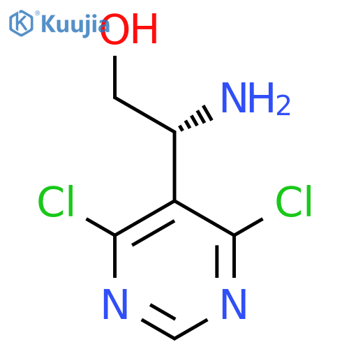 (2R)-2-amino-2-(4,6-dichloropyrimidin-5-yl)ethan-1-ol structure