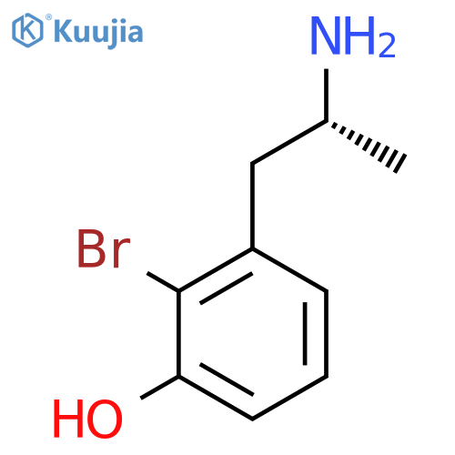 3-(2R)-2-aminopropyl-2-bromophenol structure