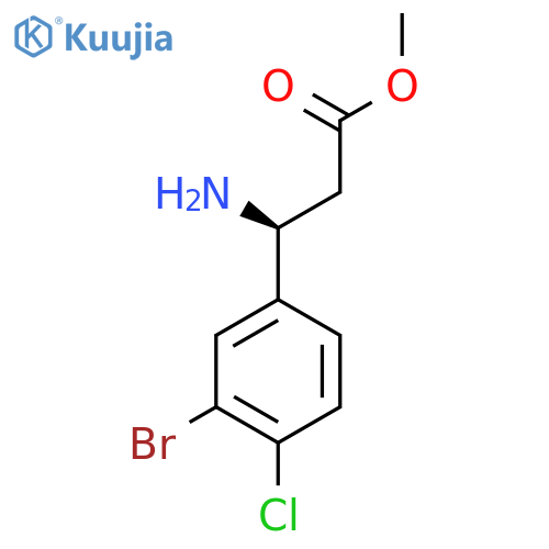 methyl (3S)-3-amino-3-(3-bromo-4-chlorophenyl)propanoate structure