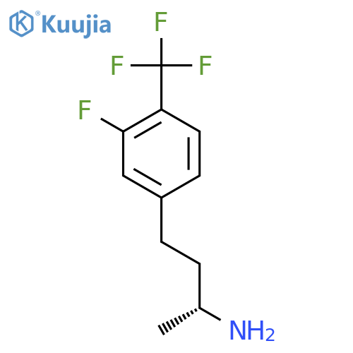 (2R)-4-3-fluoro-4-(trifluoromethyl)phenylbutan-2-amine structure