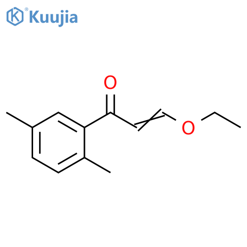 1-(2,5-dimethylphenyl)-3-ethoxyprop-2-en-1-one structure