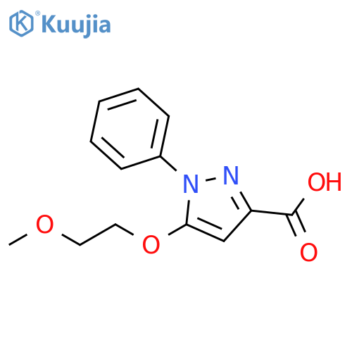 5-(2-Methoxy-ethoxy)-1-phenyl-1H-pyrazole-3-carboxylic acid structure
