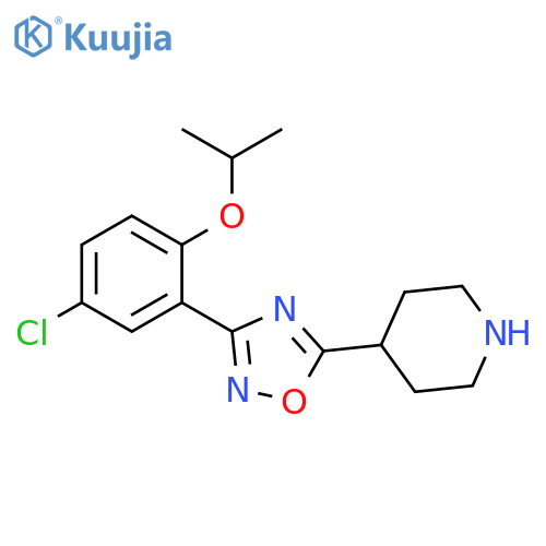 4-[3-(5-Chloro-2-isopropoxy-phenyl)-[1,2,4]oxadiazol-5-yl]-piperidine structure
