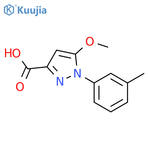 5-Methoxy-1-m-tolyl-1H-pyrazole-3-carboxylic acid structure