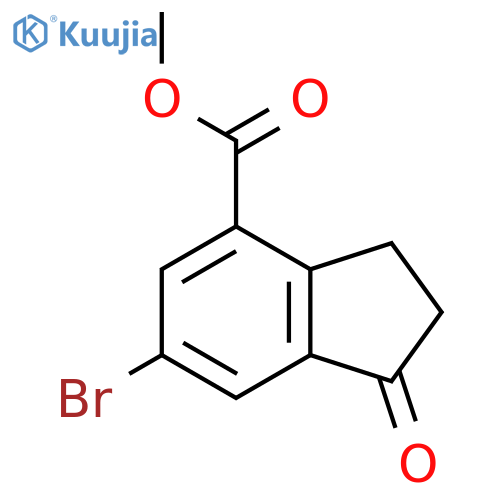 Methyl 6-bromo-1-oxo-2,3-dihydro-1H-indene-4-carboxylate structure
