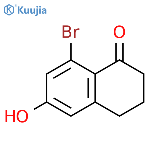 1(2H)-Naphthalenone, 8-bromo-3,4-dihydro-6-hydroxy- structure