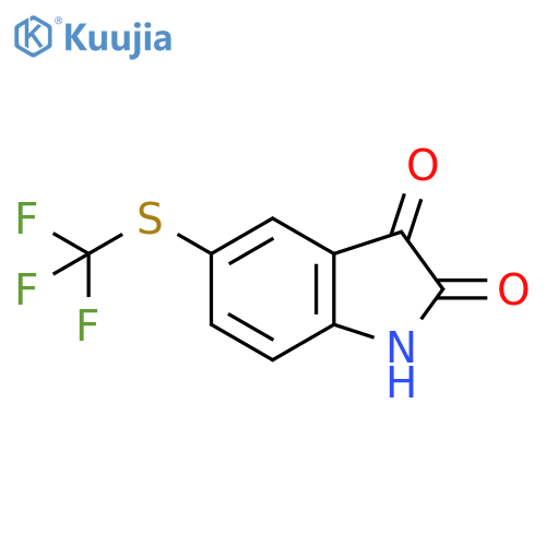 5-(Trifluoromethylthio)indoline-2,3-dione structure