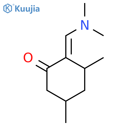 2-(dimethylamino)methylidene-3,5-dimethylcyclohexan-1-one structure