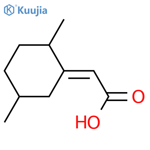 2-(1E)-2,5-dimethylcyclohexylideneacetic acid structure
