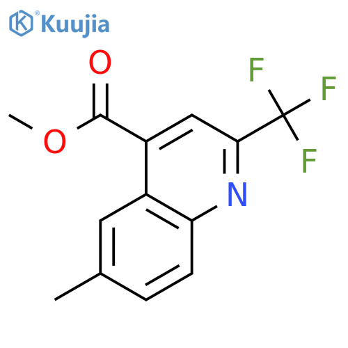 4-Quinolinecarboxylic acid, 6-methyl-2-(trifluoromethyl)-, methyl ester structure