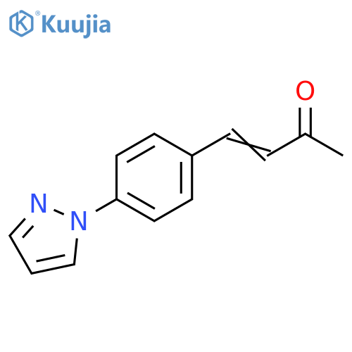 4-4-(1H-pyrazol-1-yl)phenylbut-3-en-2-one structure
